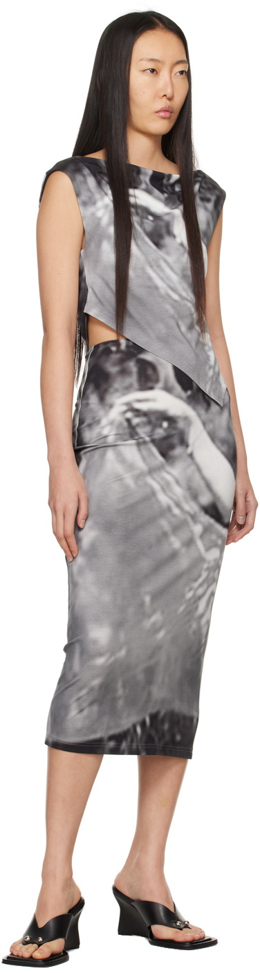 ELLISS SSENSE Exclusive Gray Float Midi Skirt