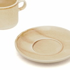 HKliving Cup & Saucer in Rustic Cream/Brown 
