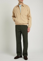 DRÔLE DE Monsieur Le Blouson Drôle Logo Stretch-cotton Jacket Beige