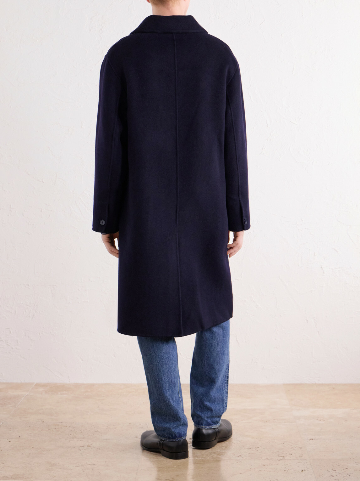 Officine Générale - Braxton Suede-Trimmed Wool Coat - Blue