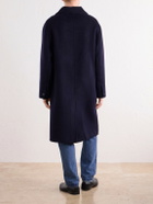 Officine Générale - Braxton Suede-Trimmed Wool Coat - Blue