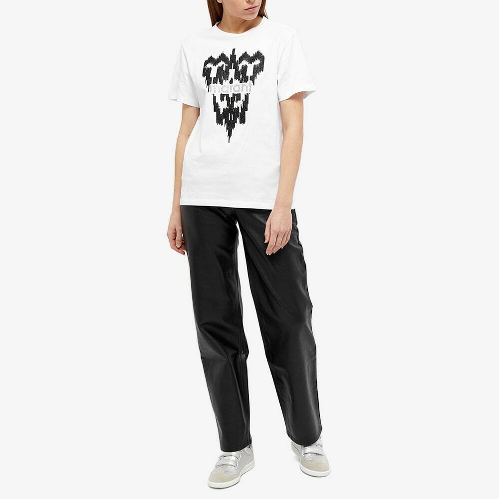 Isabel Marant Étoile Women's Zewel Ikat Glitter Logo Print in White ...