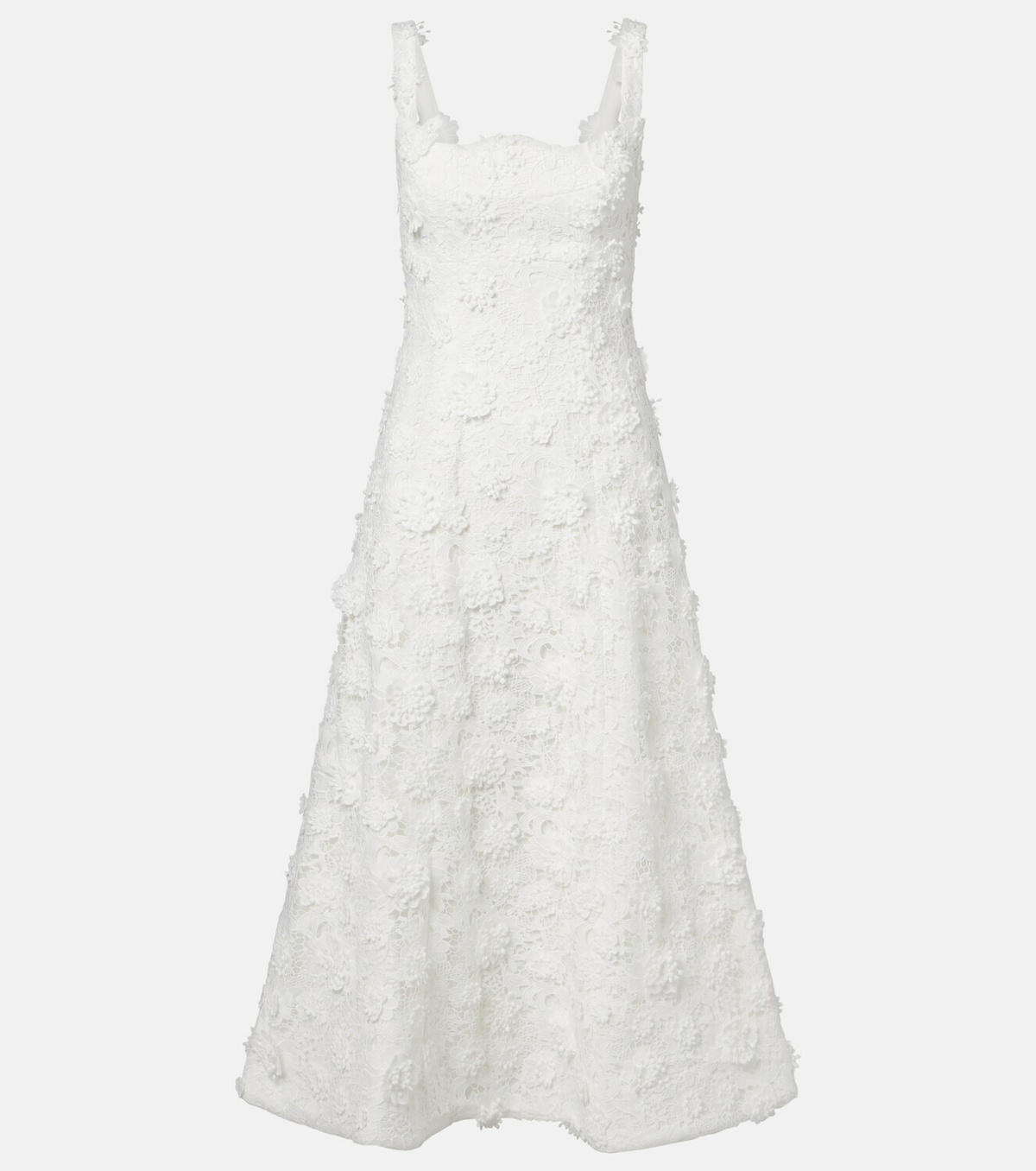 Leo Lin Embroidered lace midi dress