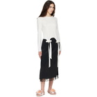 Simone Rocha White Bow Tail Easy Long Sleeve T-shirt