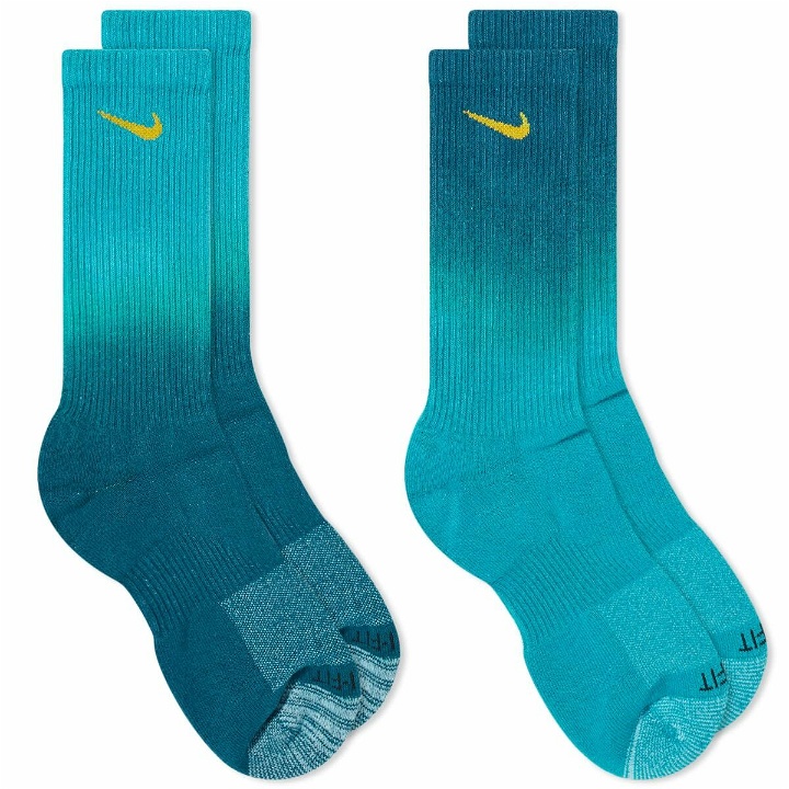 Photo: Nike Everyday Plus Cushioned Crew Sock - 2 Pack in Multi