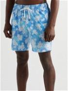 Onia - Charles Straight-Leg Long-Length Printed Swim Shorts - Blue