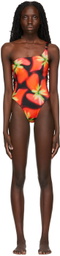 Louisa Ballou Pink & Green Mini Ring One-Piece Swimsuit