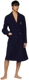 Ralph Lauren Purple Label Navy Cotton Robe