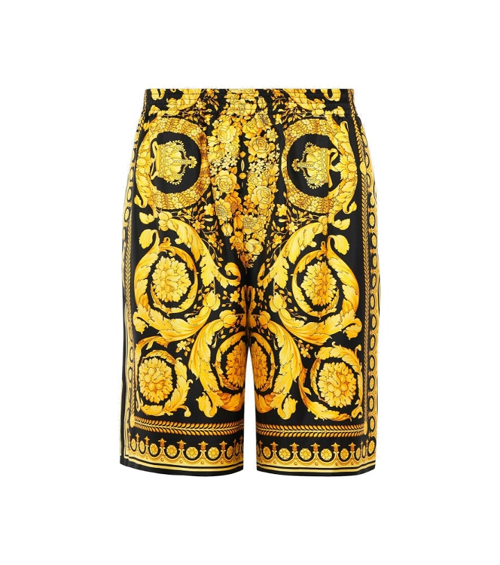Photo: Versace - Printed silk shorts