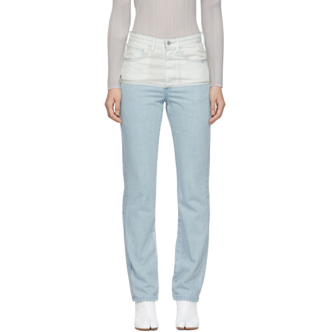 Photo: Kanghyuk Blue and Off-White Airbag Jeans