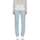 Kanghyuk Blue and Off-White Airbag Jeans