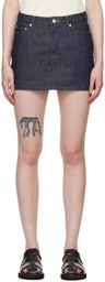 A.P.C. Indigo Five-Pocket Denim Miniskirt