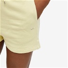 Maison Kitsuné Women's Baby Fox Patch Regular Jog Shorts in Chalk Yellow