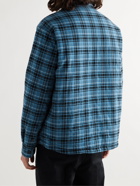 MARNI - Padded Checked Cotton and Virgin Wool-Blend Flannel Shirt Jacket - Blue - IT 44