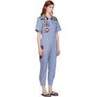 Miu Miu Blue Denim Mechanic Jumpsuit