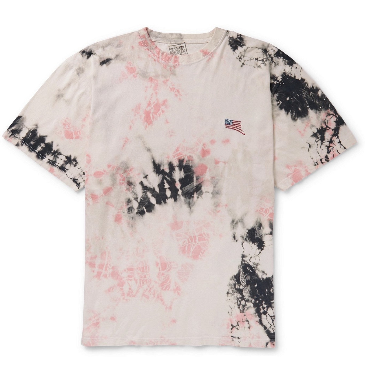 KAPITAL   Ashbury Oversized Embroidered Tie Dyed Cotton Jersey T
