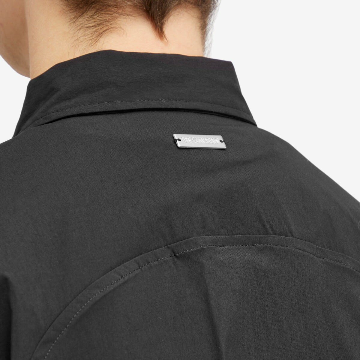 Han Kjobenhavn Men's Nylon Long Sleeve Overshirt in Black