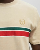 Sergio Tacchini AYME VELOUR TEE Beige Mens Shortsleefe