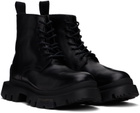 Hugo Black Polished Leather Boots
