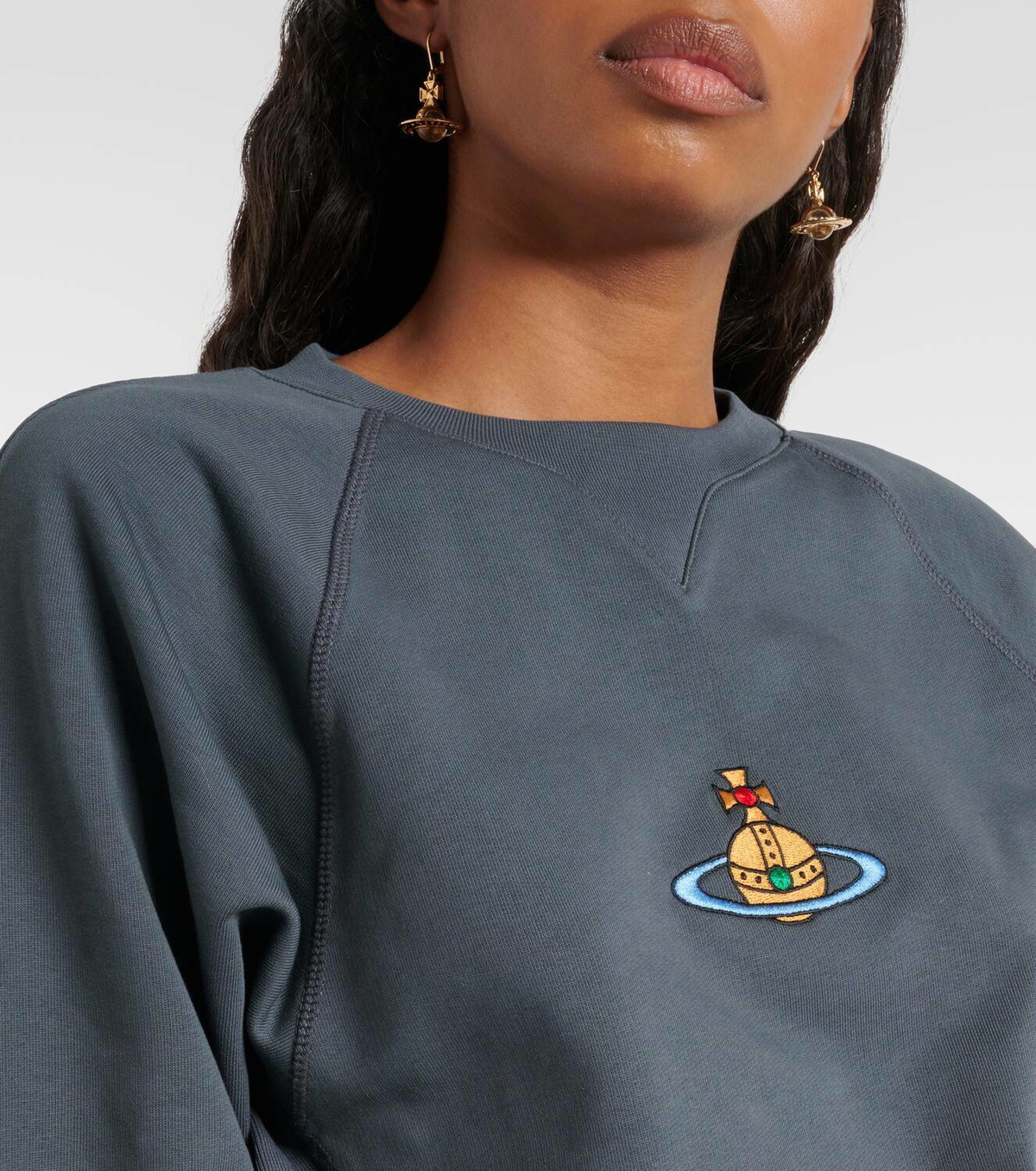 Vivienne Westwood Athletic cropped cotton jersey sweatshirt