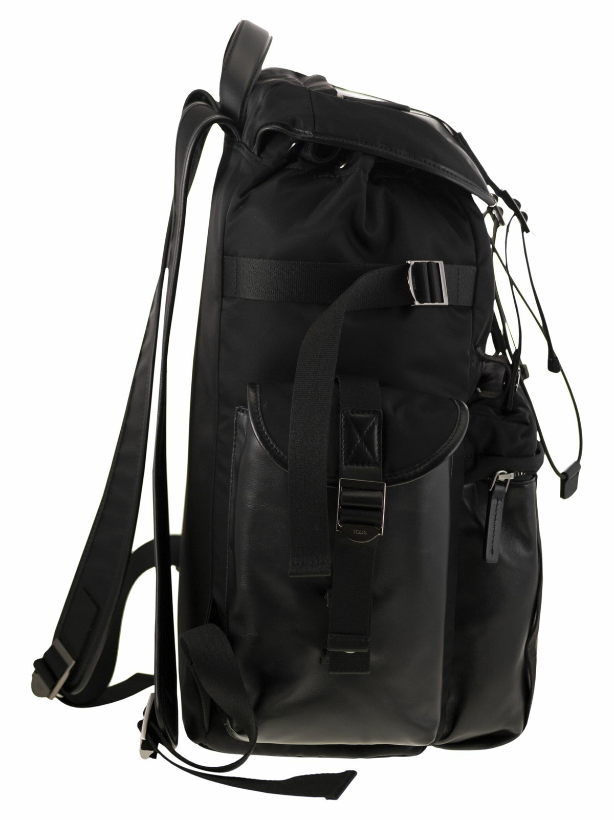 バックパック・リュック TOD'S Fabric and Leather Medium Backpack Man BLUE Backpack in Fabric and Leather Medium