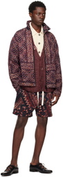 Karu Research Burgundy Natural-Dyed Cardigan