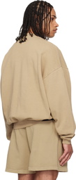 Fear of God ESSENTIALS Beige Training 90s Crewneck Sweatshirt