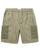 FOLK - Stack Panelled Nylon Shorts - Green
