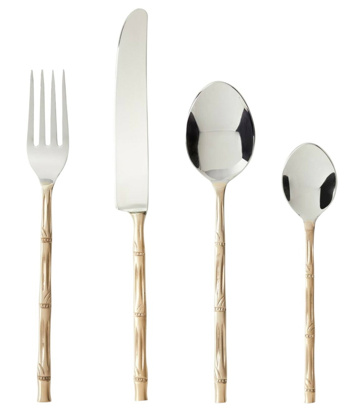 Photo: Bitossi Bamboo 24-piece stainless steel flatware set