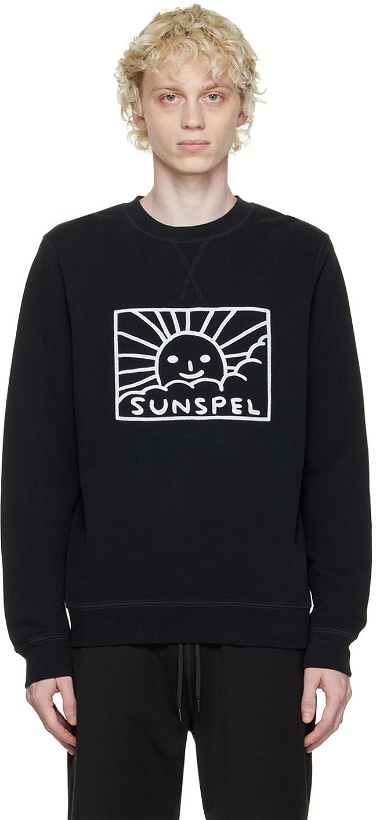 Photo: Sunspel SSENSE Exclusive Black Embroidered Sweatshirt
