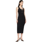 Burberry Black Lace-Up Midi Dress