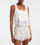 Montce Lace-trimmed cotton shorts