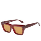 Off-White Sunglasses Women's Off-White Hampton Sunglasses in Burgundy/Camel 