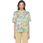 Les Reveries Multicolor Silk Garden Camp Shirt