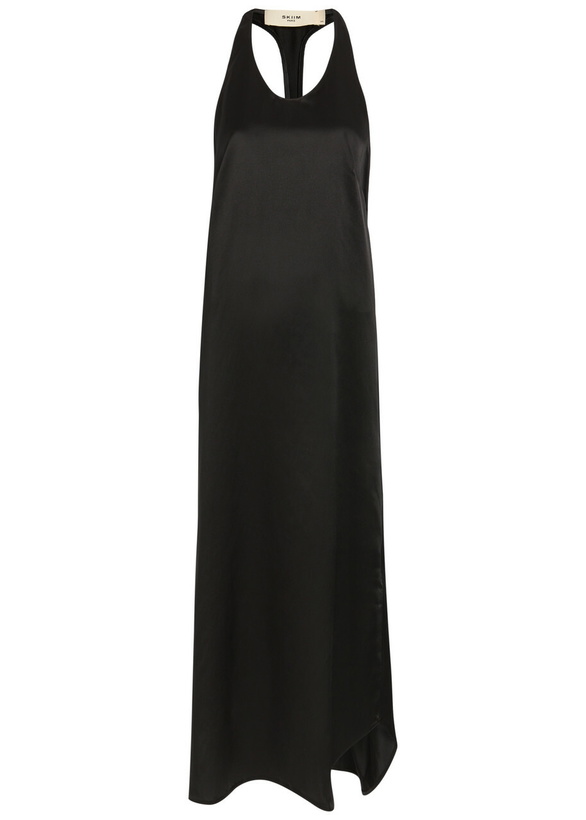 Photo: Skiim Racer-back Silk Maxi Dress Black