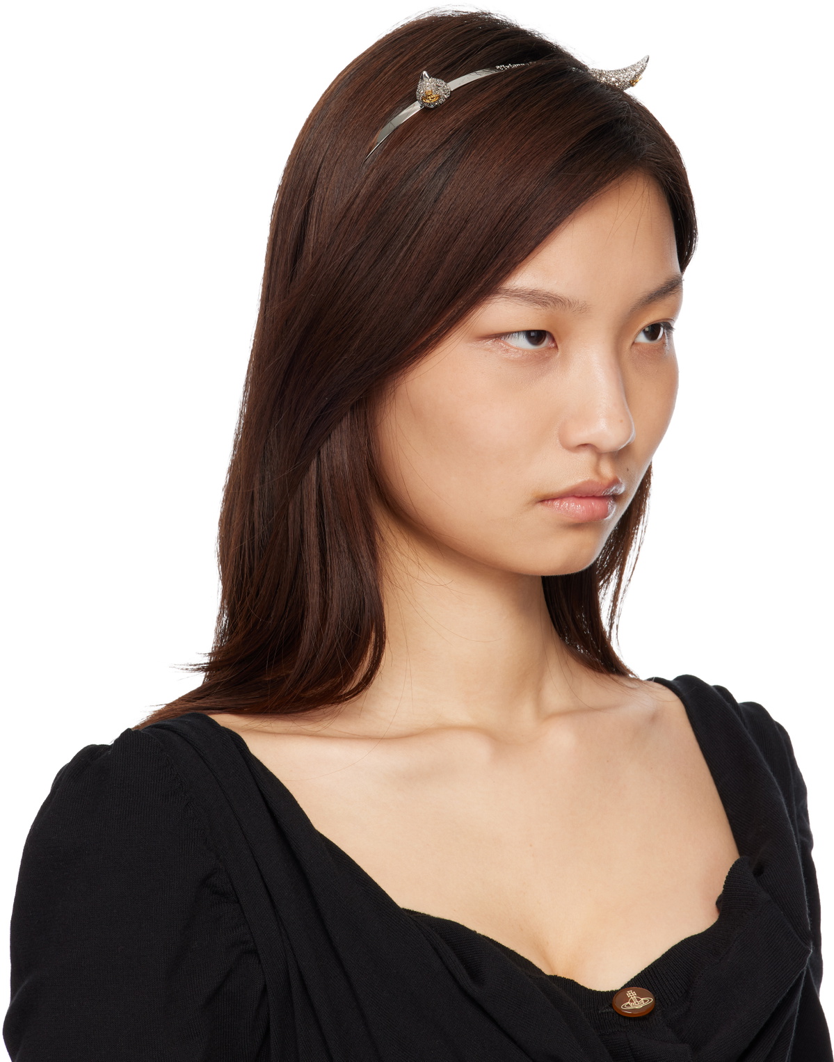 Vivienne Westwood Silver Vivienne's Horn Alice Headband