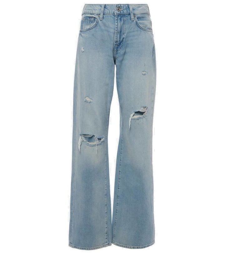 Photo: 7 For All Mankind Tess high-rise straight-leg jeans