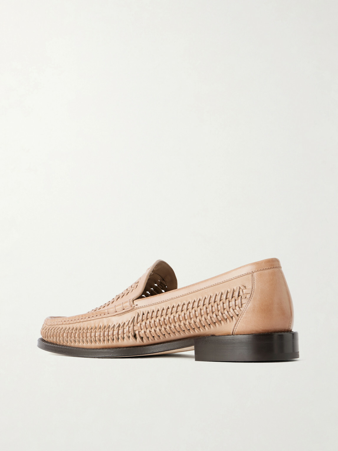Brunello Cucinelli - Woven Leather Loafers - Brown