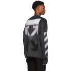 Off-White Grey Mohair Gradient Sweater