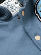 Billionaire Boys Club - Cafeteria Logo-Appliquéd Felt Bomber Jacket - Blue