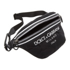 Dolce and Gabbana Black Quilted Logo Pouch