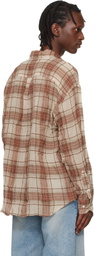 HOPE Brown Wide-Fit Shirt