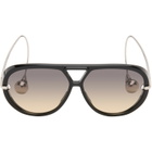Bottega Veneta Black Drop Aviator Sunglasses