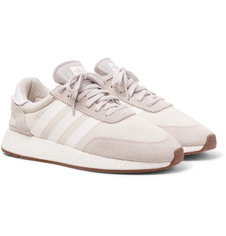 Photo: adidas Originals - I-5923 Suede-Trimmed Neoprene Sneakers - Men - Light gray