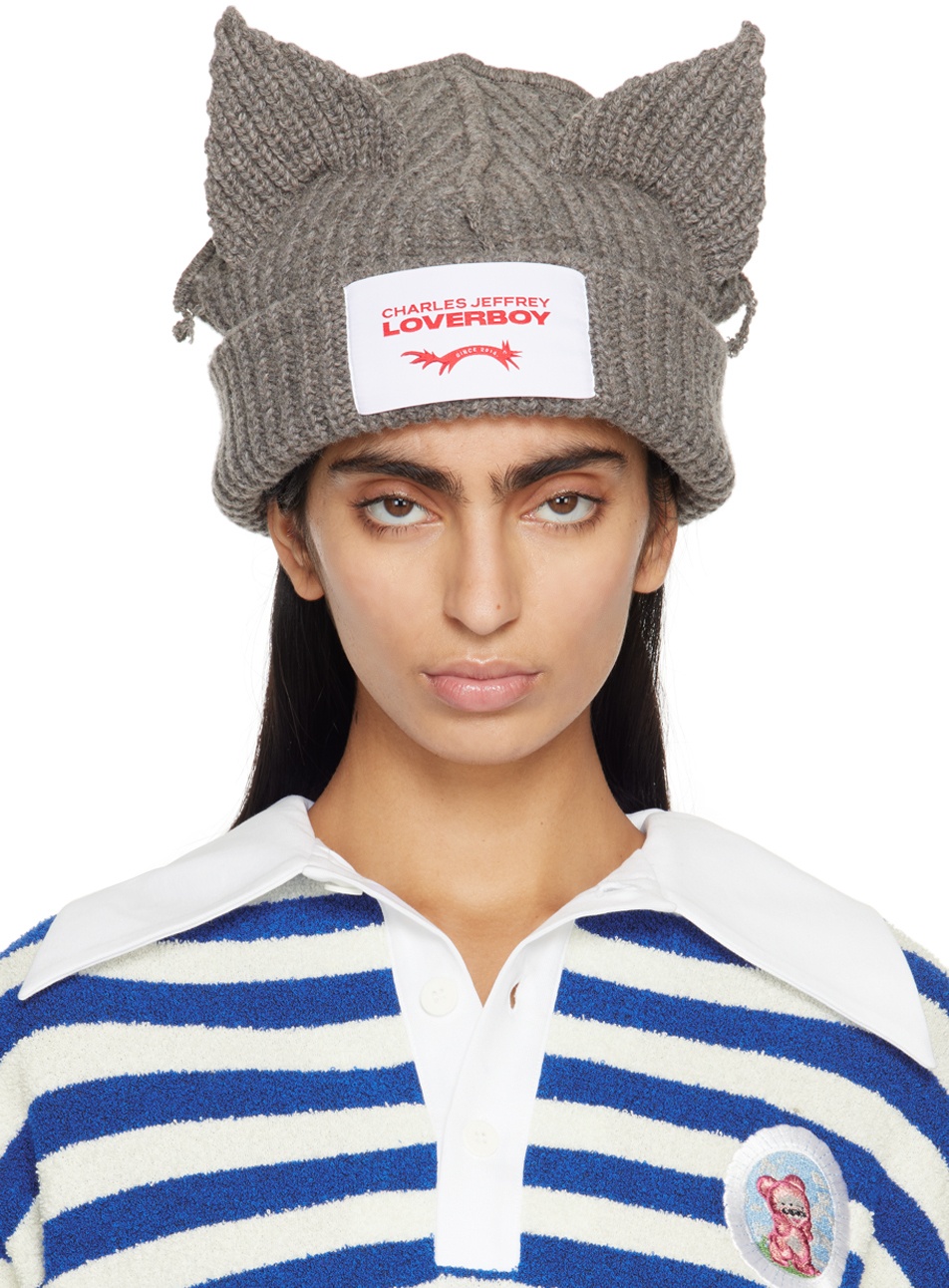 Photo: Charles Jeffrey LOVERBOY SSENSE Exclusive Gray Chunky Ears Beanie