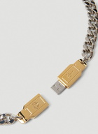 USB Curb Chain Necklace in Silver