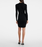 Courrèges Ribbed-knit jersey mini dress