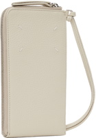 Maison Margiela Off-White Leather Phone Pouch