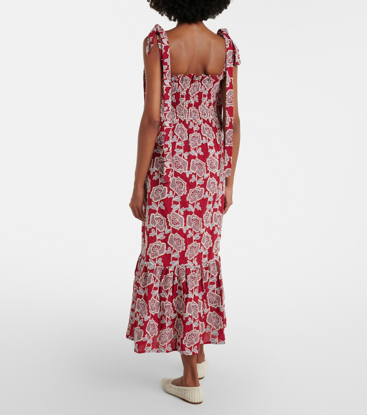 Erdem Floral cotton-blend lace midi dress