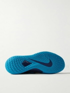 Nike Tennis - NikeCourt Zoom Vapor Cage 4 Rafa Rubber-Trimmed Mesh Sneakers - Blue